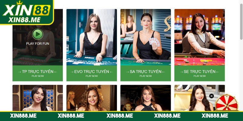 Thông tin chính liên quan đến sảnh game casino Xin88