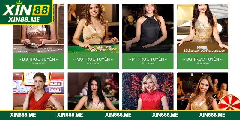 Trải nghiệm các trò chơi casino Xin88 đỉnh cao