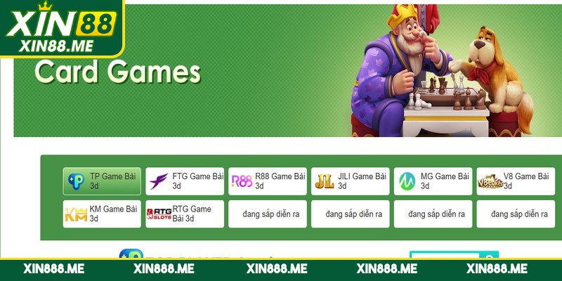 Xin88 mang đến kho trò chơi đa dạng với nhiều thể loại game bài đổi thưởng