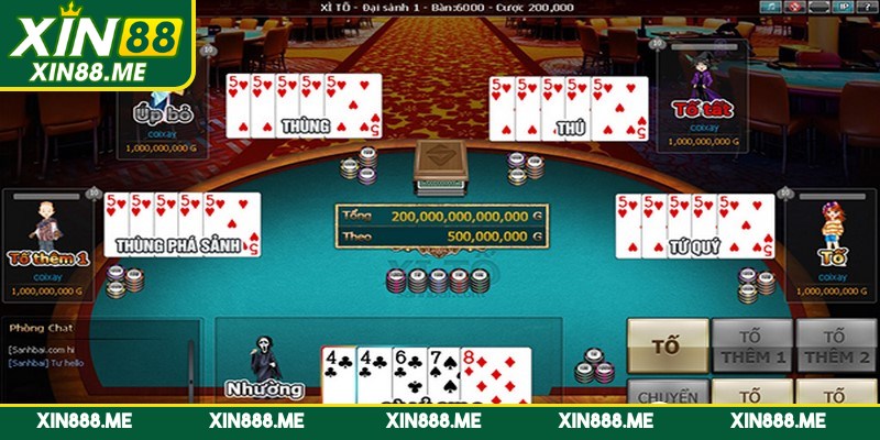 Chiến thuật đóng vai trò quyết định trong chơi game Xì Tố